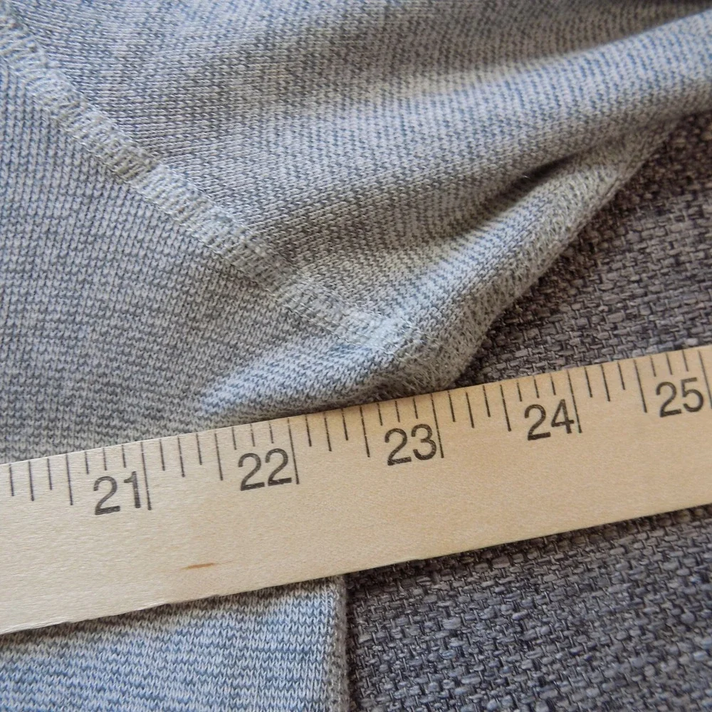 J. Crew Sweatshirt Mens XL Gray Fair V-Stitch Long Sleeve Cotton Pullover